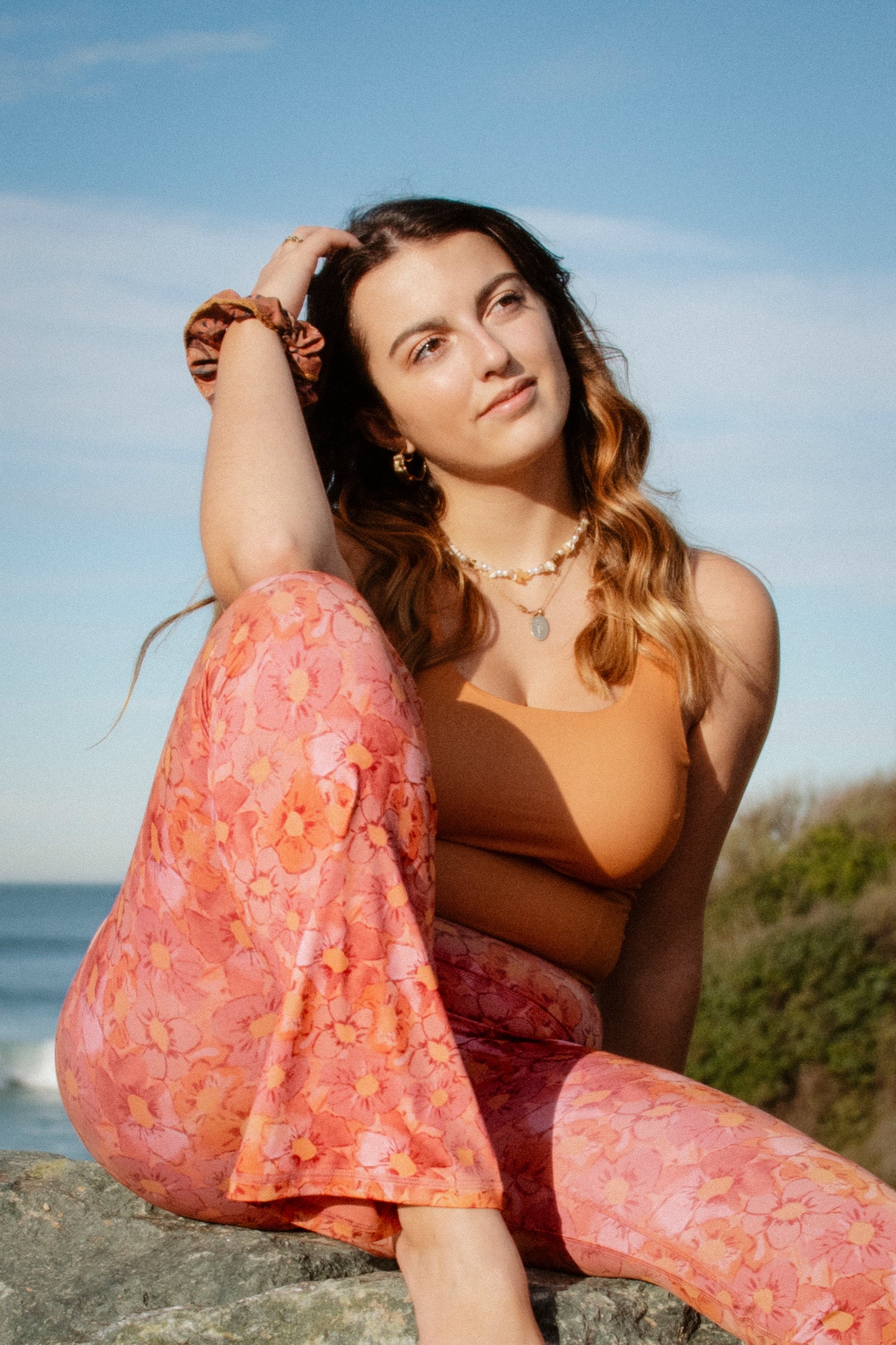 Bralette largo Iris Kaki Flores mágicas