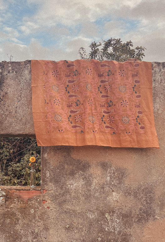 Foulard Plumeria Azulejos flowers