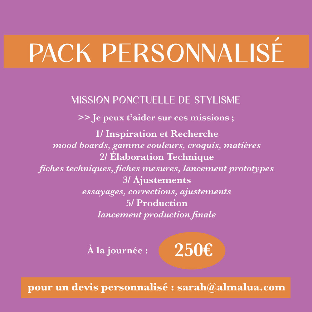 Stylisme freelance - Pack personnalisé