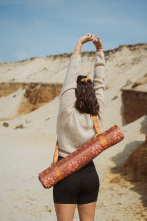 Yoga mat & its strap Marigold